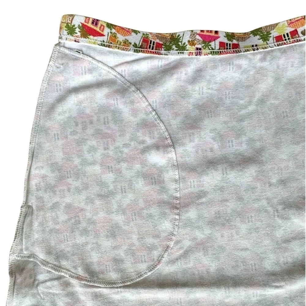 J JILL | NWOT HOUSE SKIRT PULL-ON A-LINE COTTON & MODAL PALM TREES | SMALL_6